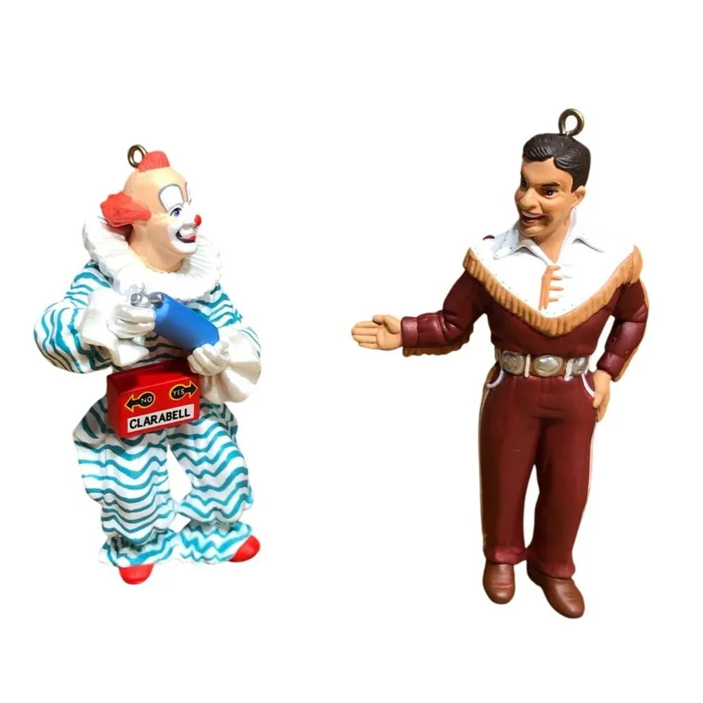 Hallmark Ornaments Clarabell Clown 80 Buffalo Bob 81 Christmas Decor Howdy Doody